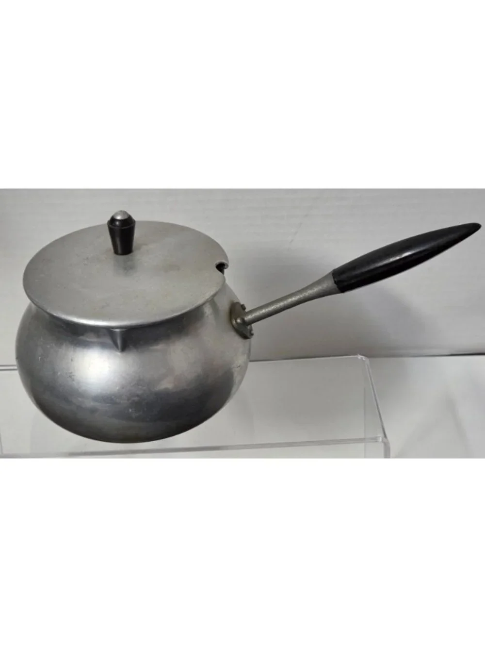 Vintage Puralum Italy Aluminum Saucepan Pot Lid Bakelite Handle MCM 5